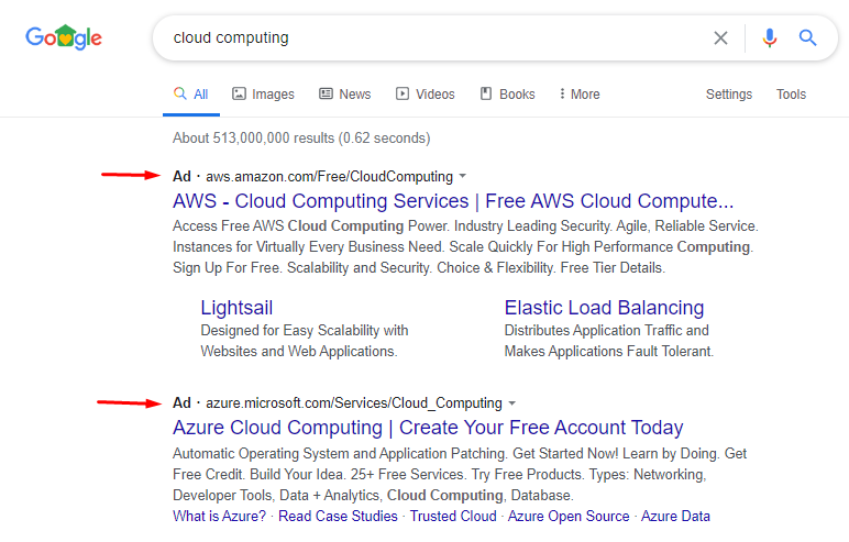 example of paid links